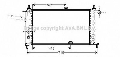 AVA QUALITY COOLING ol2064 -  Радиатор, охлаждение двигателя